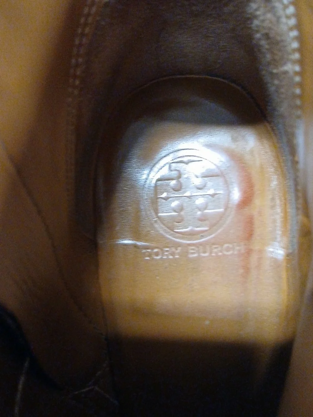 Tory Burch Hyde Booties Ankle Boots Black Glossy Shiny Leather  Kiltie Size 7.5